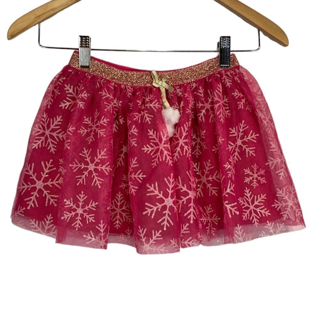 CYNTHIA Rowley Little Girls Snowflake Sparkly Tulle Skirt